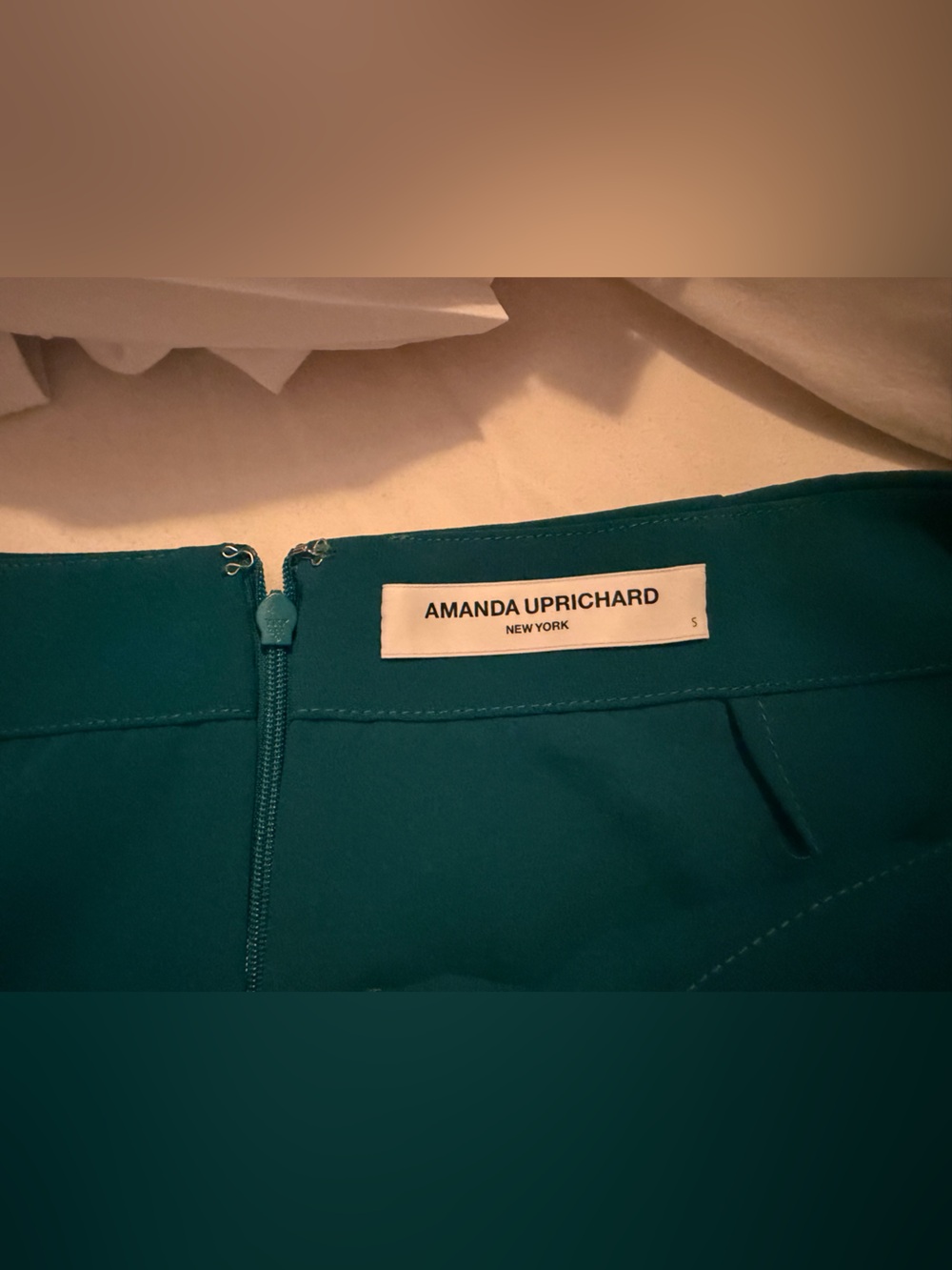 Amanda Uprichard Teal Belted Wrap Mini Skirt - Picture 2 of 3